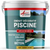 Arcane Industries - Décoration piscine enduit de cuvelage finition béton ciré arcacim deco - 16 m² - Cedrat Jaune - Cedrat Jaune