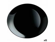 Assiette arcoroc evolutions viande noir verre (30 x