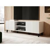 Bestmobilier - Sanna - meuble tv - 150 cm - style contemporain - blanc - Blanc