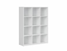 Bibliothèque 12 cases ewen blanc