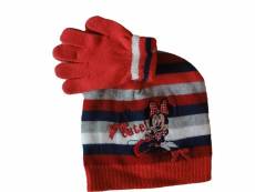Bonnet gants minnie mouse rouge taille 54 disney enfant