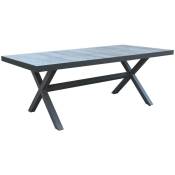 Caesaroo - Table d'extérieur 200x100 cm Corfù avec structure en aluminium anthracite Aluminium