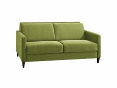Canapé convertible express oslo tweed vert lime couchage 140*197*16 cm sommier lattes renatonisi 20100850345