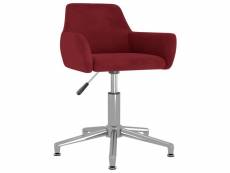 Chaise de qualité pivotante de salle à manger rouge bordeaux velours - rouge - 52 x 51 x 81 cm