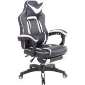 CLP - Heat Gaming Chair en simili cuir blanc/noir