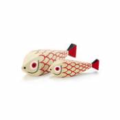 Décoration Wooden Dolls - Mother Fish & Child / By Alexander Girard, 1952 - Vitra rouge en bois