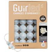 Guirled - Diamant (Argent) Guirlande lumineuse boules coton led usb 16 boules - 16 boules