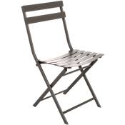 Hesperide - Chaise pliante en métal Greensboro - 51 x 42 x 81 - Gris