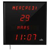 Horloge calendrier digitale - 28 cm