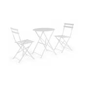 Iperbriko - Salon de jardin Bistrot blanc table et chaises bizzotto