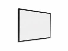 Ivol - tableau blanc avec cadre noir - magnétique - 80 x 110 cm