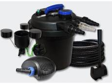 Kit filtration bassin 6000l 11w uvc 20w pompe tuyau skimmer fontaine 4216239 helloshop26 4216238
