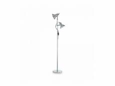 Lampadaire chrome polly 2 ampoules