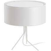 Lampe à poser diagonal Small E27 13W Blanc Blanc synthétique - Blanco