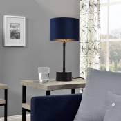 Lampe de table adaptée à chaque espace avec un abat-jour folklorique différentes couleurs taille : Bleu noir