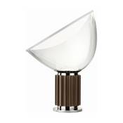 Lampe de table design en plastique et métal bronze