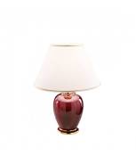 Lampe de table élégante GIARDINO Or 24 Carats 1 ampoule, abat jour en tissu