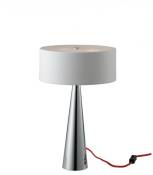 Lampe de table Heminguay 3 ampoules Métal,diffuseur Verre,teinte Aluminium blanc