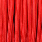 Ledbox - Câble textile rond 2x0,75mm, 1m, rouge
