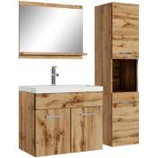 Meuble de salle de bain Badplaats Montreal - 60 cm - Chêne - Armoire rangement - Chêne
