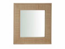 Miroir carré rotin - 60x60cm