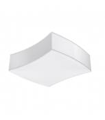 Plafonnier Square Decorative PVC blanc 2 ampoules 11,5cm