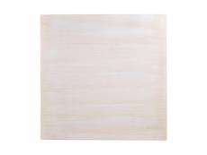 Plateau de table carré pré-percé vintage blanc 700mm - bolero - - bois 700x700xmm