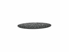 Plateau de table rond granite noir 70 cm - topalit