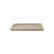 Plateau Regina / Vide-poches - Travertin / 40 x 16 cm - AYTM beige en pierre