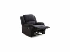 Relax fauteuil relaxation - tissu noir - style contemporain - l 86 x p 90 cm 9121ENOIRMF1