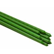 Sans Marque - Lot de 10 tuteurs pour plantes et légumes - En fer - Hauteur : 120 cm - Vert