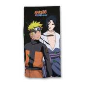 Serviette de plage - Naruto et Sasuke - Noir