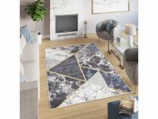 Shine tapis moderne géométrique triangle crème or gris bleu 250 x 350 cm FC09A CREAM 2,50-3,50 SHINE FTZ