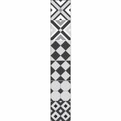 Sticker carrelage adhésif décoratif autocollant, faenza, carreaux de ciment ancien noir et gris de forme géométrique, x6, 15 cm x 15 cm - Noir