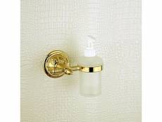 Support de distributeur de savon en laiton dorée