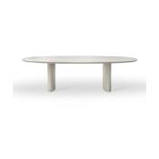 Table à manger ellipse en plâtre minéral 275x120cm Ari Ellipse - Vincent Sheppard