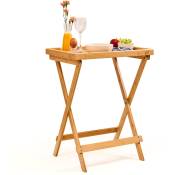 Table d'appoint pour le petit-déjeuner légère 50 x 66 x 38 cm bambou durable - Bambou