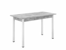 Table de salle à manger cuisine bureau mdf 120 cm cm gris blanc helloshop26 03_0006266