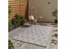 Tress - tapis extérieur/intérieur tissé plat - gris & crème 80 x 150 cm ARUBA801504904GREY