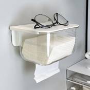 Ugreat - Porte-mouchoirs adhésif, porte-papier hygiénique transparent pour la maison, le restaurant, la salle de bain, le bureau, la chambre à