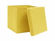 Vidaxl boîtes de rangement et couvercles 10 pcs jaune