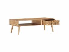 Vidaxl table basse 110 x 50 x 35 cm bois d'acacia solide