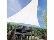 Voile d'ombrage triangulaire extensible 3,60 m blanc