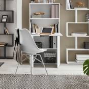 Web Furniture - Bureau 70x70 pliable avec étagère rétractable armoire Dalia