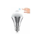 Ampoule Détecteur de Mouvement E27, 9W Ampoule de Capteur led Blanc Froid, Ampoule de Commutateur Intelligent pour Salle de Bains/Escalier/Oorte