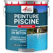 Arcane Industries - Peinture Piscine Bassin Béton arcapiscine Ciment Décoration Imperméable Bleu Blanc Gris Grise Jaune Sable Noir Vert - 10 l Gris
