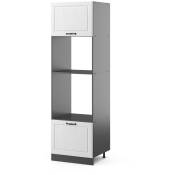 Armoire micro-ondes "R-Line 60cm blanc/anthracite country style Vicco