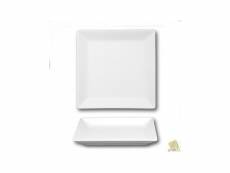 Assiette carrée porcelaine blanche - l 27 cm - kimi