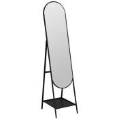 Atmosphera - Miroir sur pied en Verre et Métal noir h 160 cm Noir