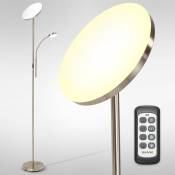 Auronic - jamais utilise] Floor Lamp - Lampadaire industriel - 181cm - led - Dimmable et inclinable - avec télécommande - Adapté au salon - Silver